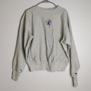 Vintage 90's  Champion Reverse Weave Sweatshirt Matrix Marathoner Logo Large